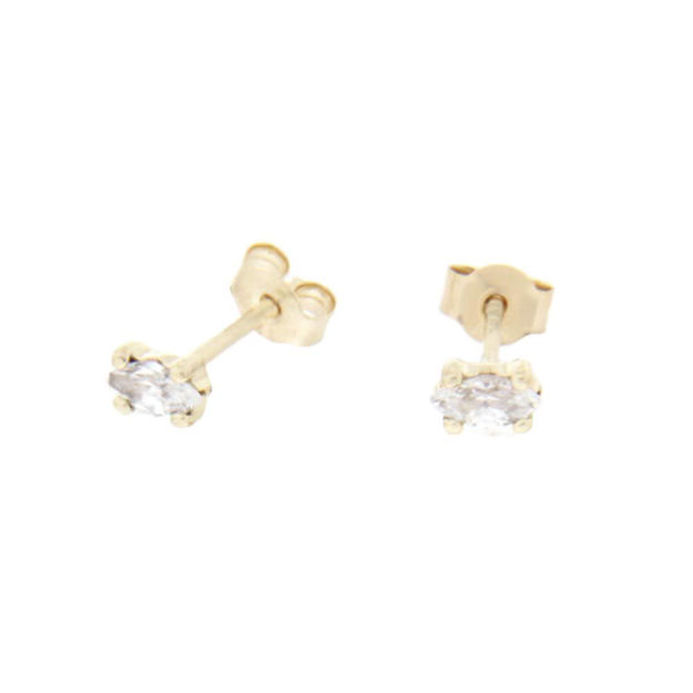 CAIA 375 gull øredobber marquise zircon