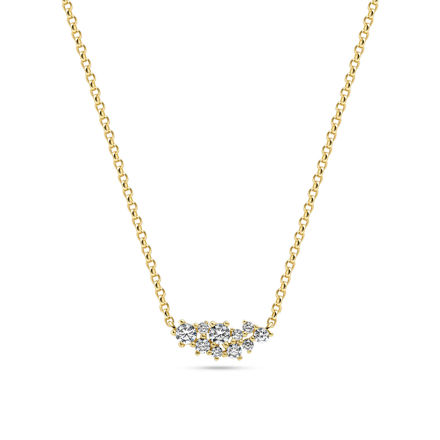 Sif Jakobs forgylt sølv halssmykke Cristallo Piccolo med Cubic Zirconia