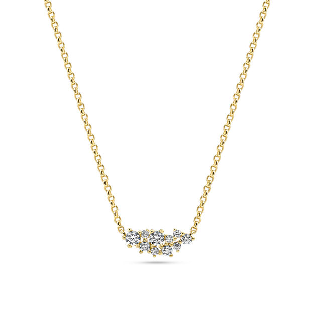 Sif Jakobs forgylt sølv halssmykke Cristallo Piccolo med Cubic Zirconia