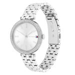 Tommy Hilfiger dameur stål sølvfarget skive & lenke 34mm