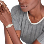 Tommy Hilfiger dameur tofarget stål  24mm 3 atm hvit skive & stål lenke