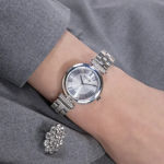 Guess Ladies Dress stål 28mm 3 ATM sølvfarget skive