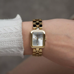 Guess Ladies Bejeweled stål & gull  22mm 10 ATM sølvfarget skive