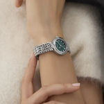 Guess Ladies Bejeweled stål 28mm 30 ATM grønn skive