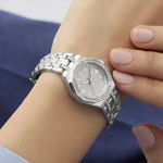 Guess Ladies Bejeweled stål 25mm 30 ATM sølvfarget skive