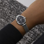 Guess Ladies Dress stål  24mm 3 ATM oval svart skive