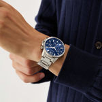 Guess Mens Dress stål  44mm 5 ATM blå skive