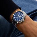 Guess Mens Dress stål  44mm 5 ATM blå skive