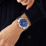 Guess Mens Dress stål  44mm 5 ATM blå skive