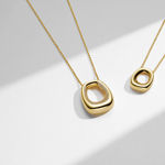 Sif Jakobs forgylt sølv halssmykke Borsa Piccolo med Cubic Zirconia