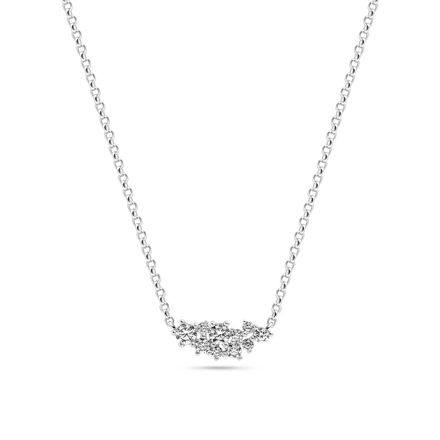 Sif Jakobs rhodinert sølv halssmykke Cristallo Piccolo med Cubic Zirconia