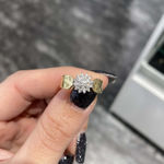 Gull rosett ring diamanter 0,25ct TW/SI