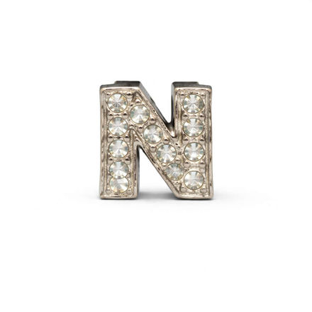 Bokstav charms sølv N