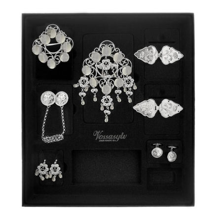 Bunadssett Nordland oksidert sølv