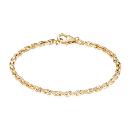 Gull armlenke 585 3,4mm anker 21cm