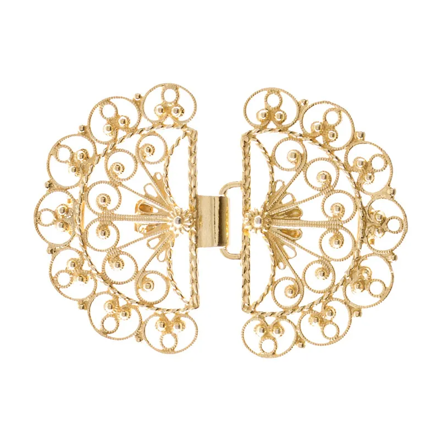 Beltespenne til bunad, med øsken, Bergensbunad forgylt sølv