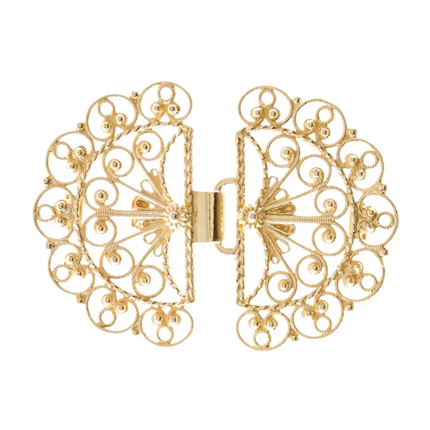 Beltespenne til bunad, med øsken, Bergensbunad forgylt sølv