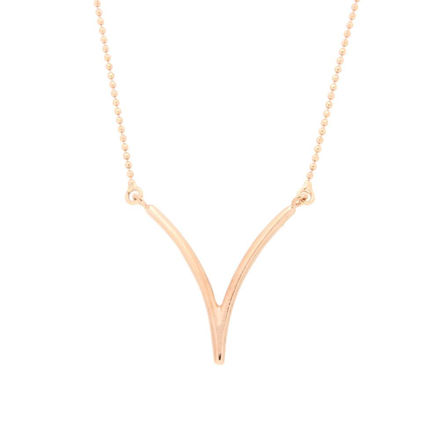 Rosé sølv collie V 2mm 40+5cm