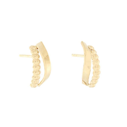 Gull ørepynt 2-radig bue/kulerad