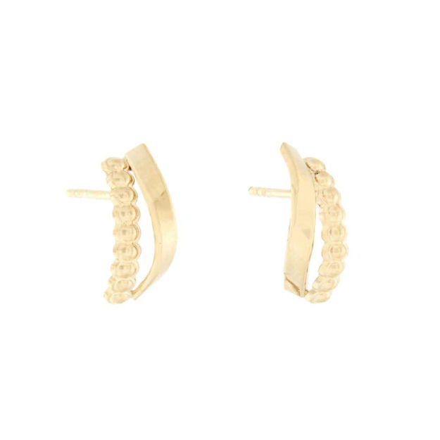 Gull ørepynt 2-radig bue/kulerad