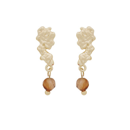 Cat pendant ear g/brown