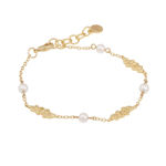 Cat pendant stone brace g/white - Onesize