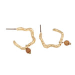 Cat pendant oval ear g/brown