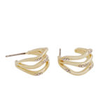 Kitty small tripple crystal ear g/clear