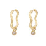 Kitty crystal pendant ring ear g/clear