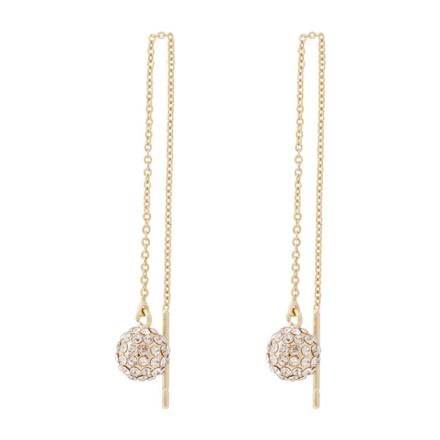 Bennet crystal chain ear g/clear