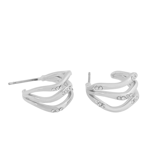 Kitty small tripple crystal ear s/clear