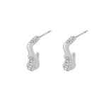 Kitty small crystal oval ear s/clear