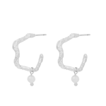 Cat pendant oval ear s/white