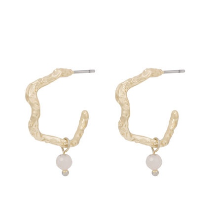 Cat pendant oval ear s/white