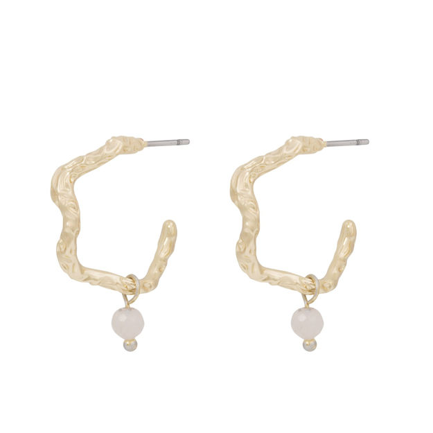 Cat pendant oval ear s/white