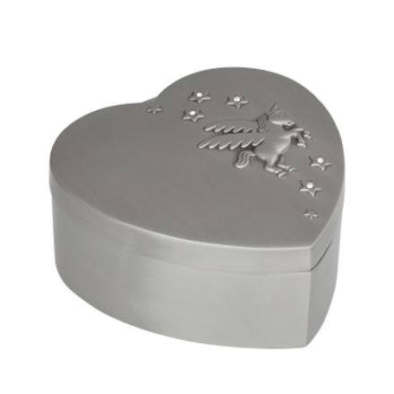 Smykkeskrin fortinnet med enhjørning