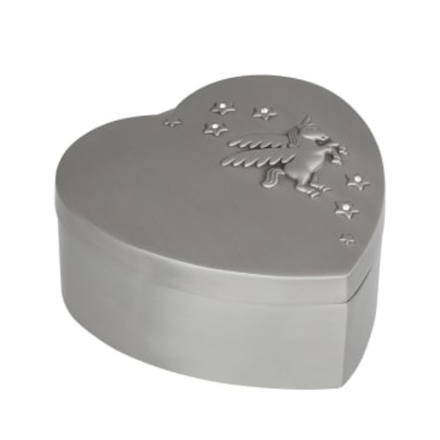 Smykkeskrin fortinnet med enhjørning