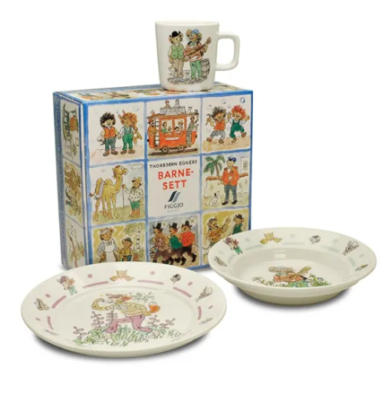 Porselensett 3 deler Hakkebakkeskogen