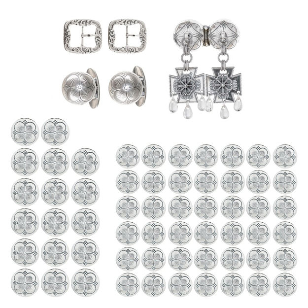 Bunadssett herre Nordhordland oksidert med kløverknapp