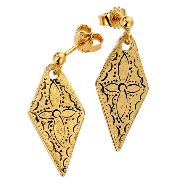 Espeland Romerike øredobber forgylt sølv