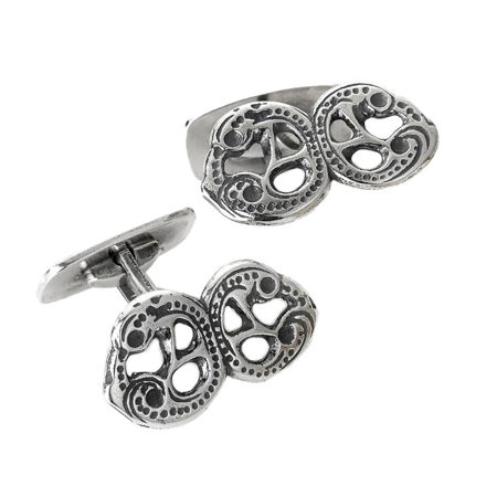 Espeland Romerike mansjettknapper oksidert sølv