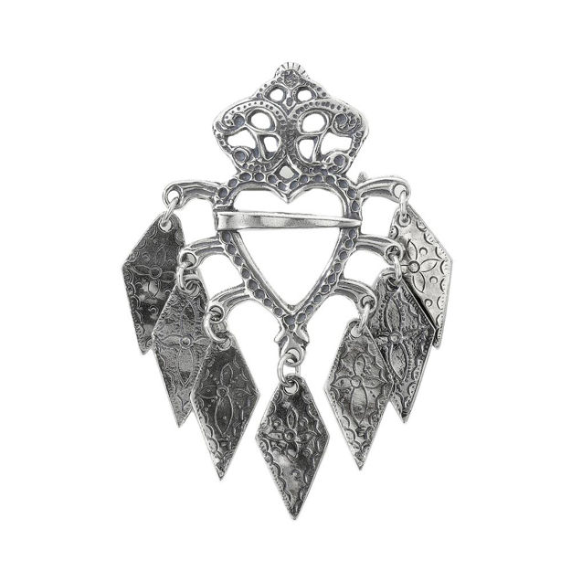 Espeland Romerike mellomstor sølje oksidert sølv