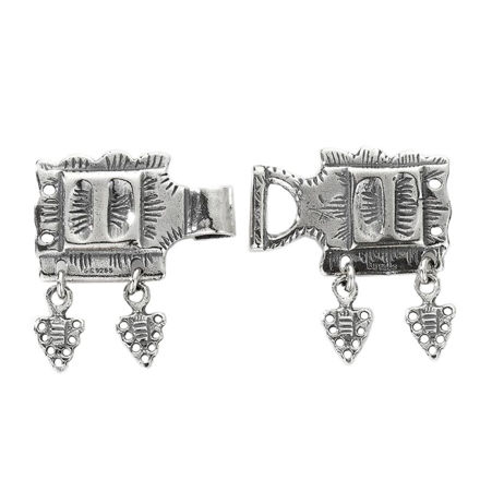 Espeland Romerike beltelås oksidert sølv med stort øsken