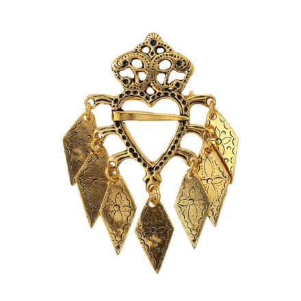 Espeland Romerike mellomstor sølje forgylt sølv