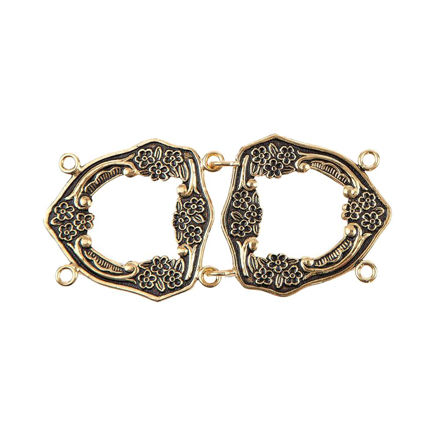 Espeland Løken beltelås for skinnlist forgylt sølv