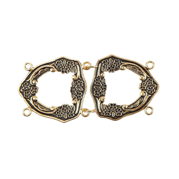 Espeland Løken beltelås for skinnlist forgylt sølv