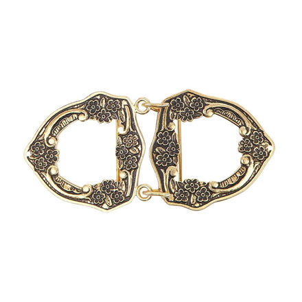 Espeland Løken beltespenne forgylt sølv til tøy