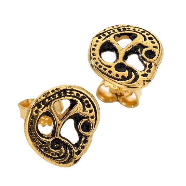 Espeland Romerike øredobber forgylt sølv