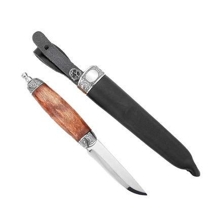 Espeland Romerike bunadskniv dame oksidert sølv