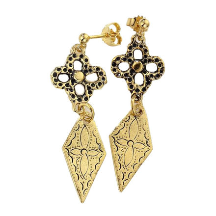 Espeland Romerike øredobber forgylt sølv